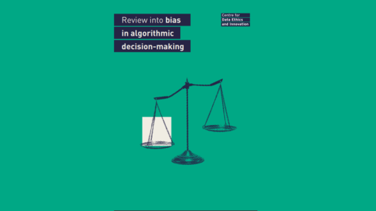 CDEI report cover with justice scales