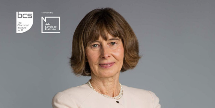 Headshot of Professor Marta Kwiatkowska with BCS and Ada Lovelace Institute logo