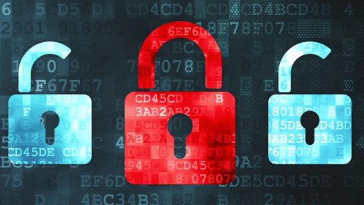 afety concept: Locks on digital background