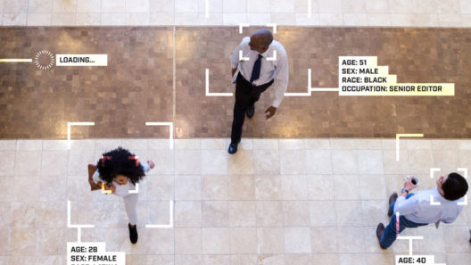 Black person being identified by data